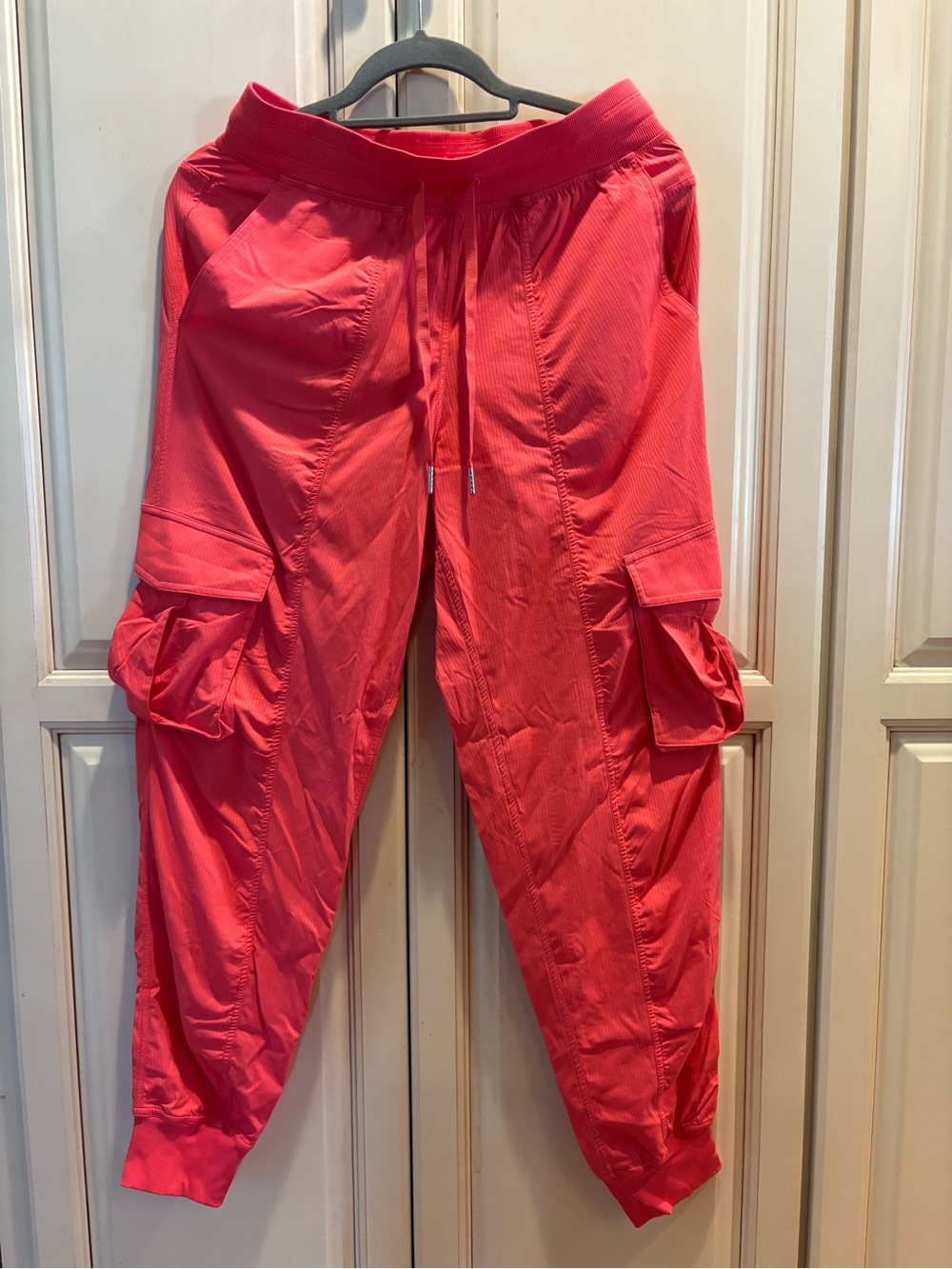 lululemon athletica Coral Red Cargo Jogger Pants